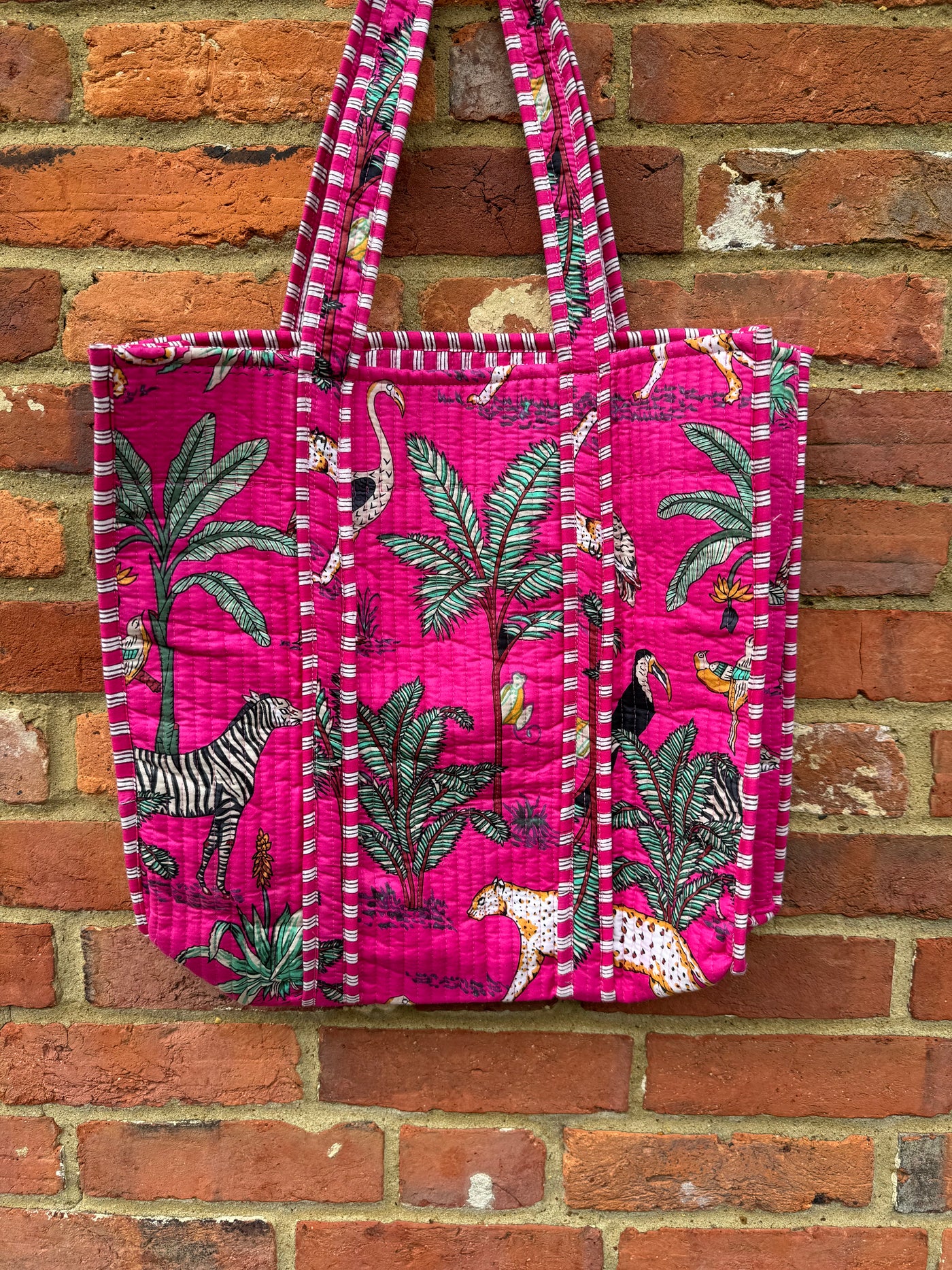 Cotton quilted tote bag