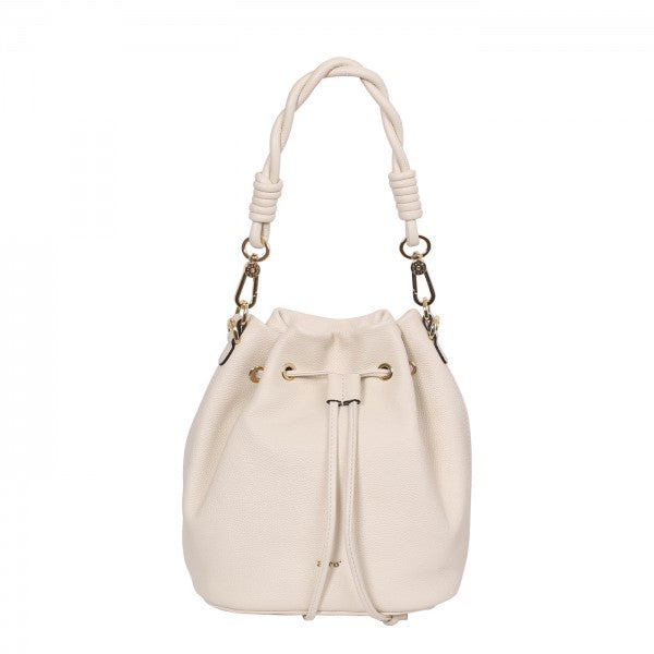 Beige bucket bag