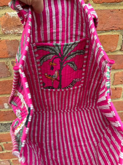 Cotton quilted tote bag