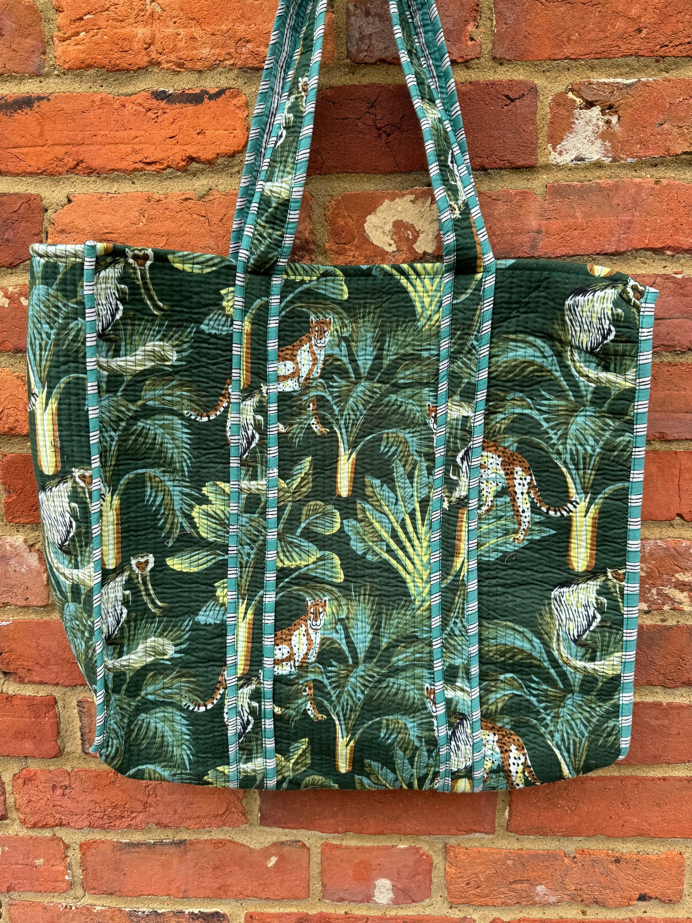 Cotton quilted tote bag