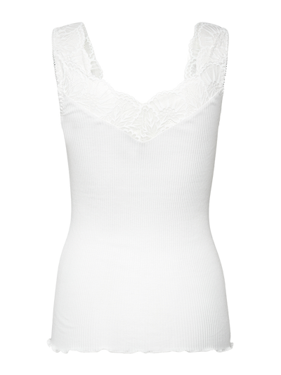 Beatha sleeveless lace top in white