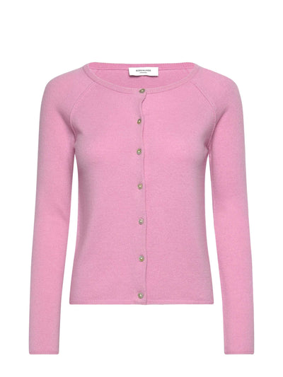 Laica long sleeve O neck raglan cardigan in prism pink