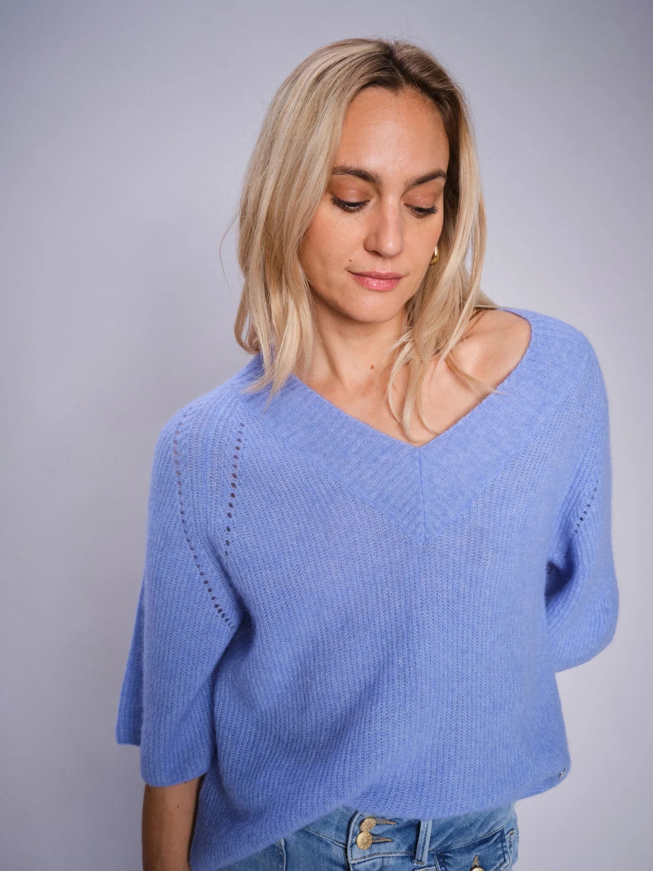 Taci 3/4 v neck knit