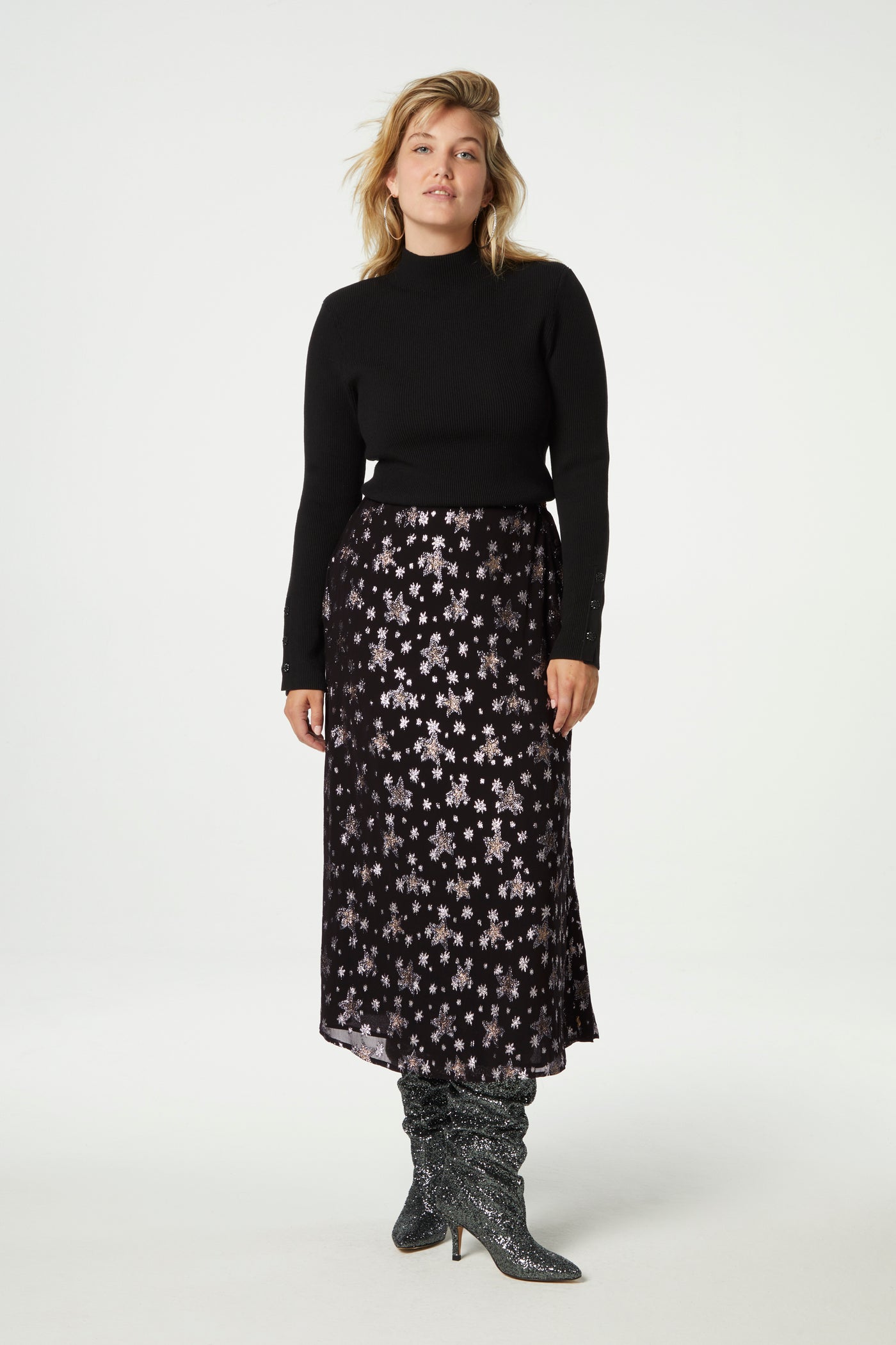 Lydia skirt in starfleet print