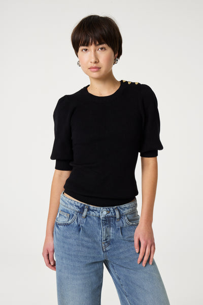 Molly short sleeve pullover in Midnight blue