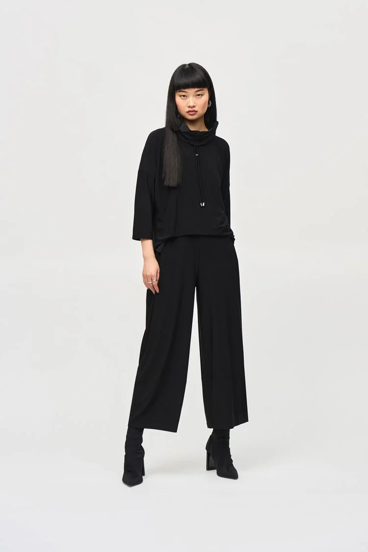 Silky knit cropped jumpsuit