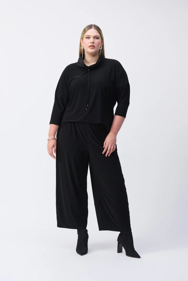 Silky knit cropped jumpsuit