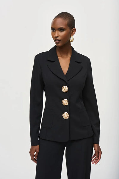 Scuba crepe fitted blazer