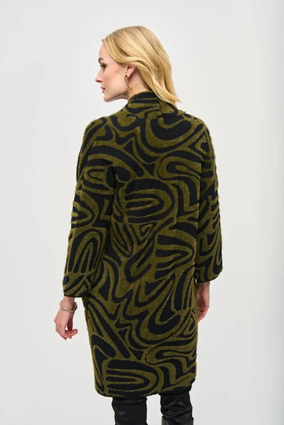 Embossed jacquard knit cover up