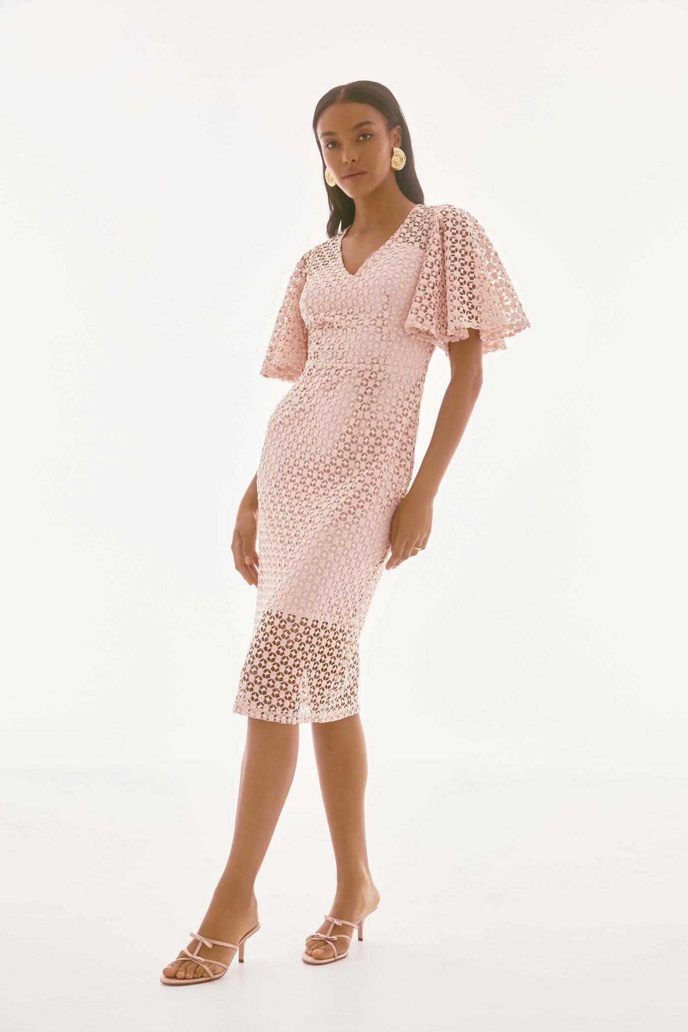 Guipure Lace Sheath Dress