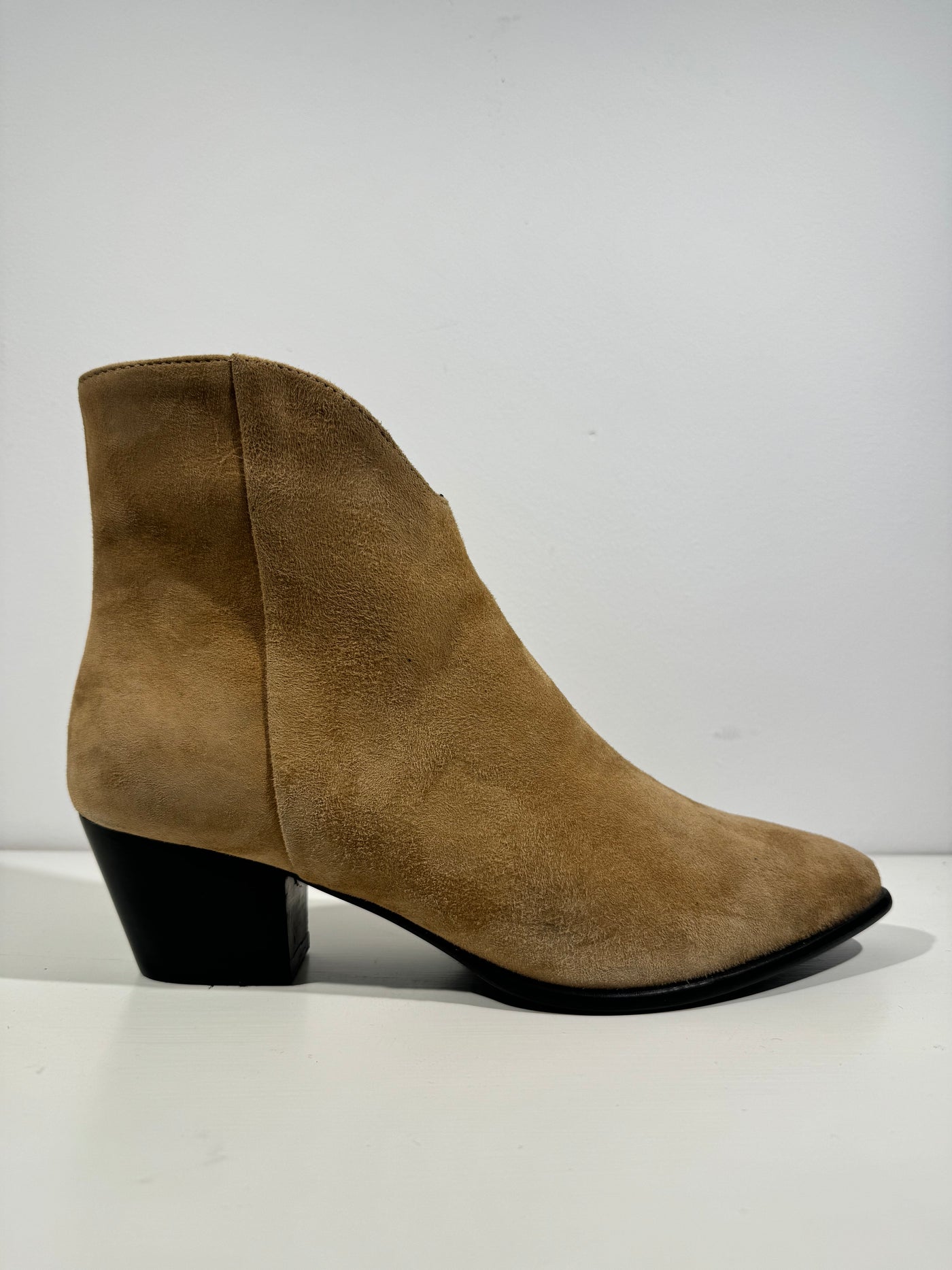 Tan suede ankle boots