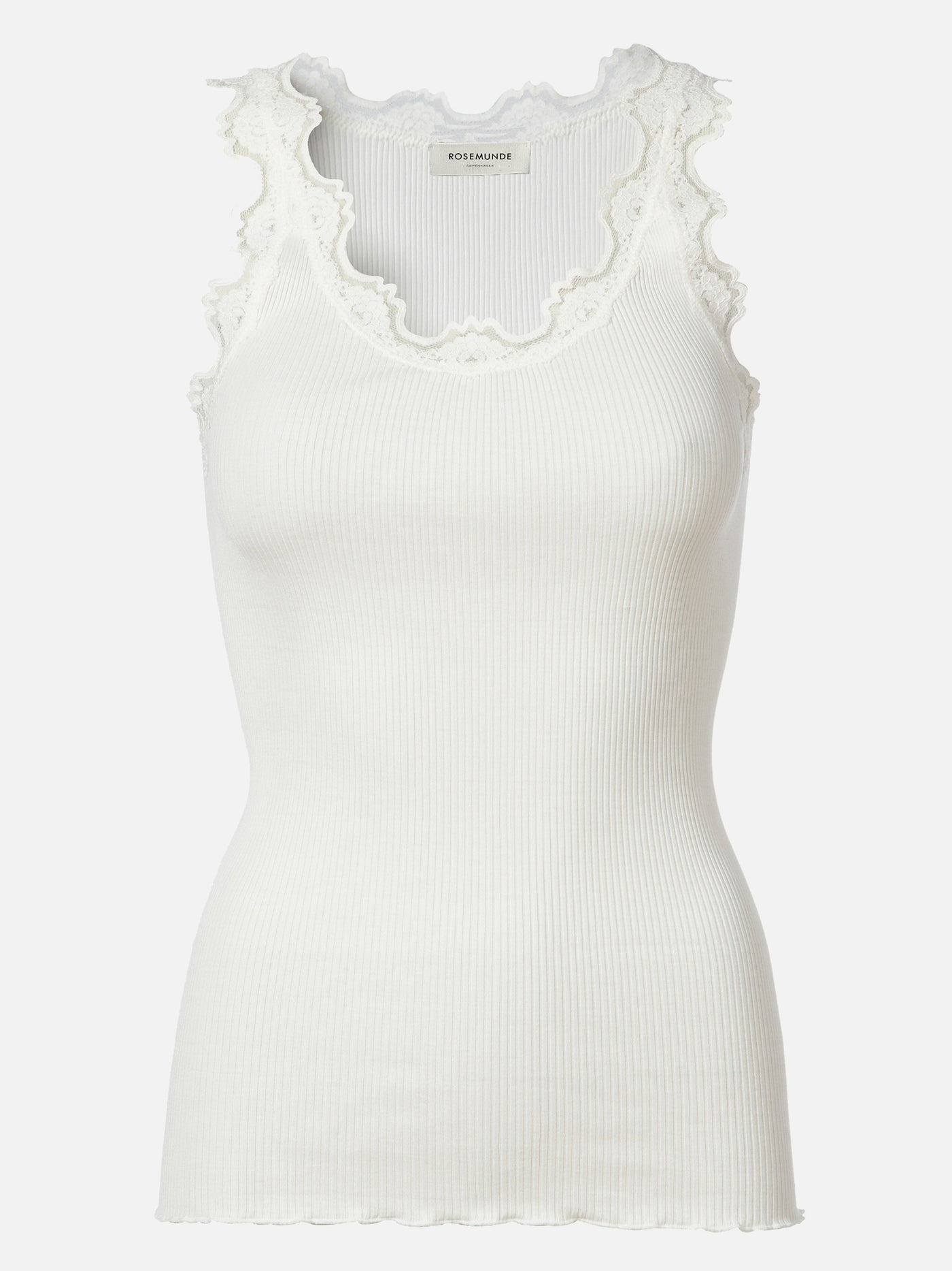 Silk top with lace