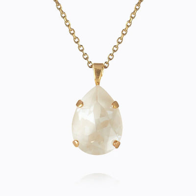 Mini drop necklace gold crystal