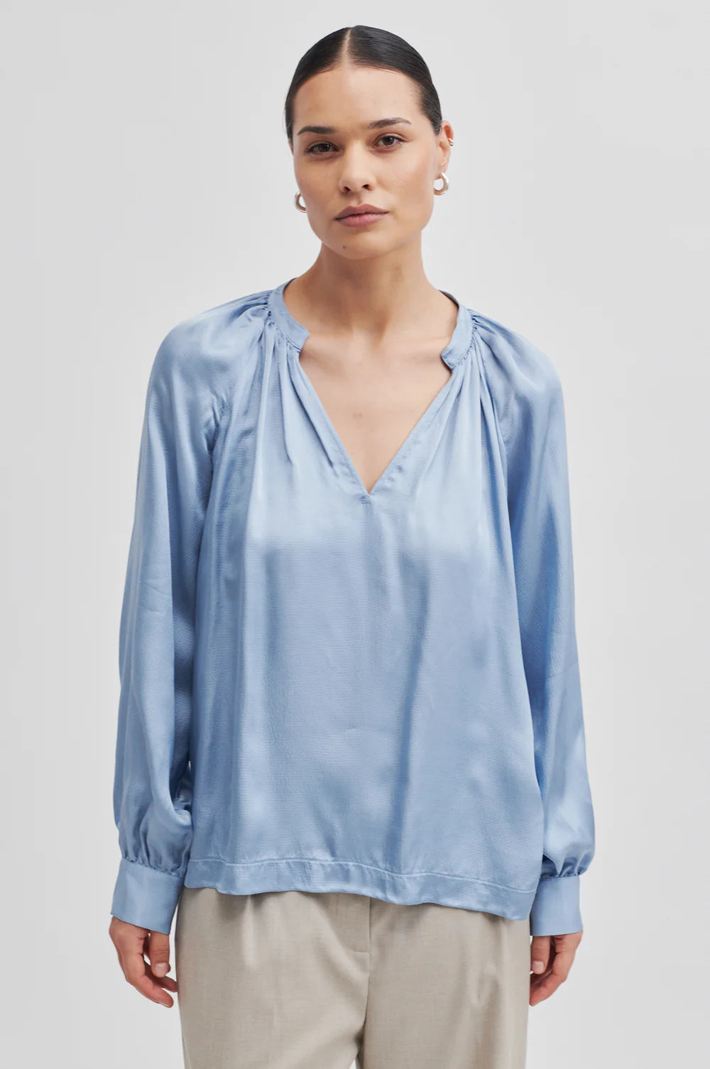 Noma tunic blouse in Ashley blue