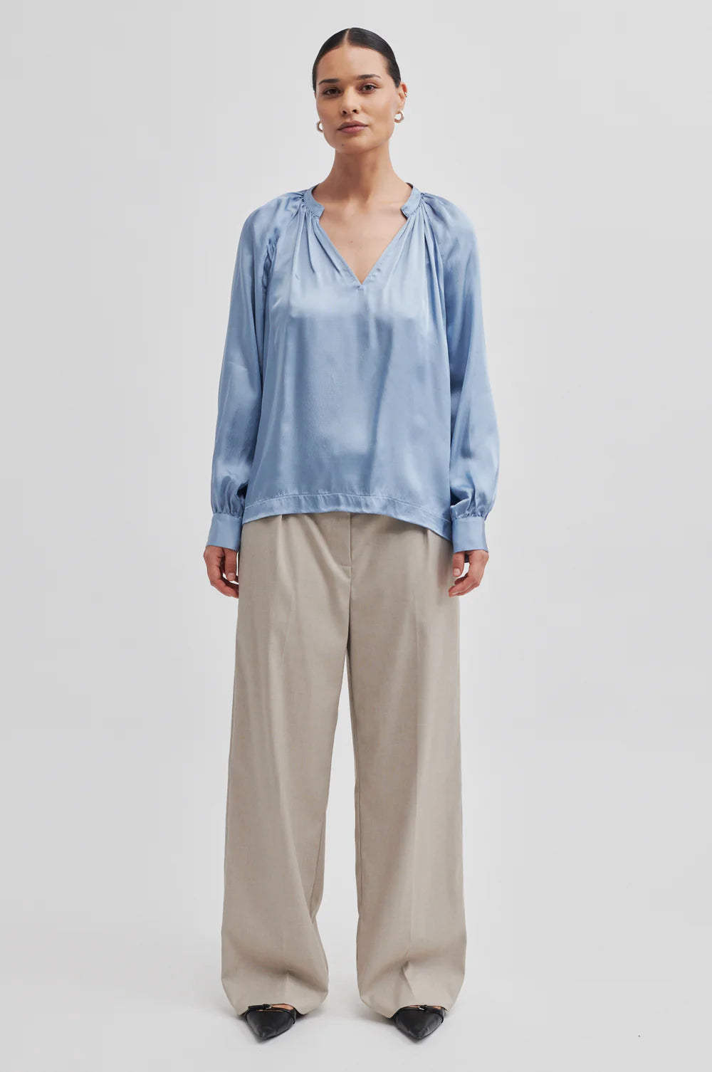 Noma tunic blouse in Ashley blue