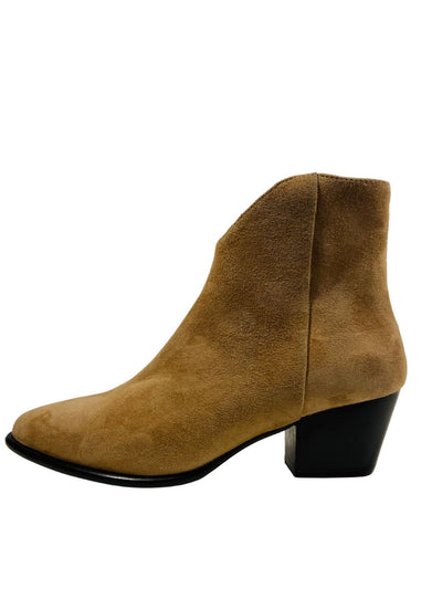 Tan suede ankle boots