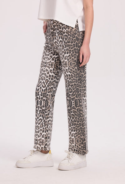 Leopard stretch jeans