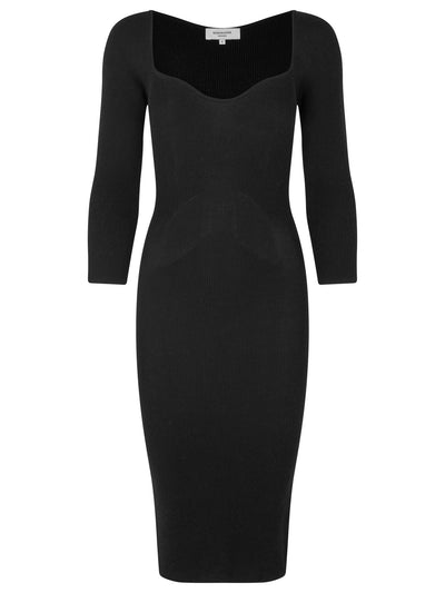 Black body con wool mix dress