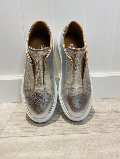 Silver slip on trainer