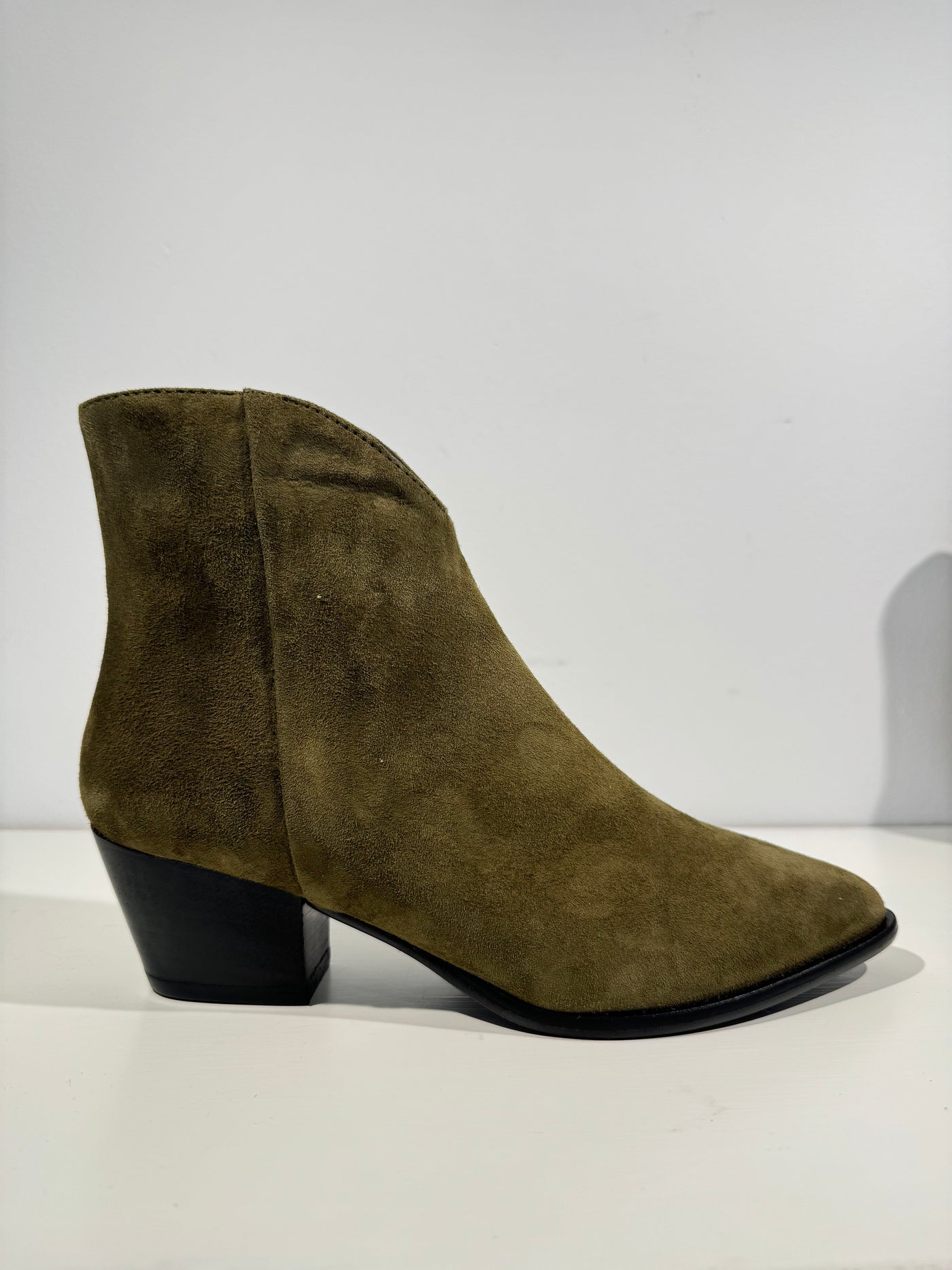 Khaki ankle boot