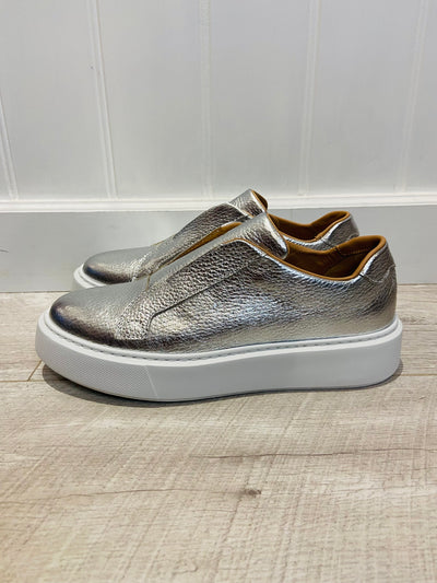 Silver slip on trainer