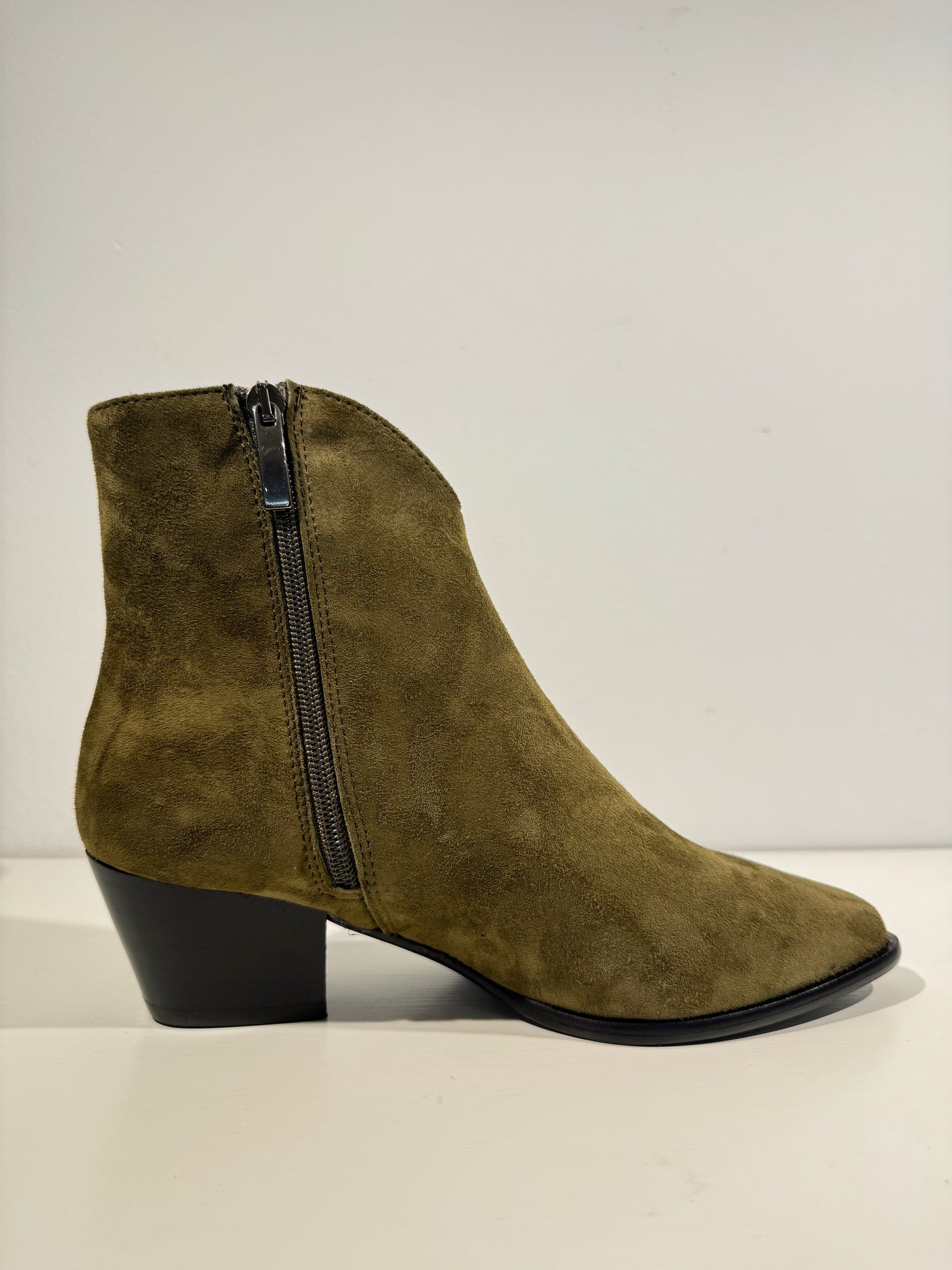 Khaki ankle boot