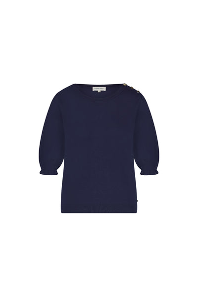 Molly short sleeve pullover in Midnight blue