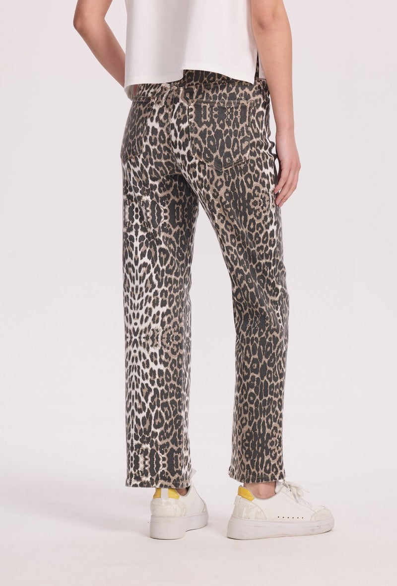 Leopard stretch jeans