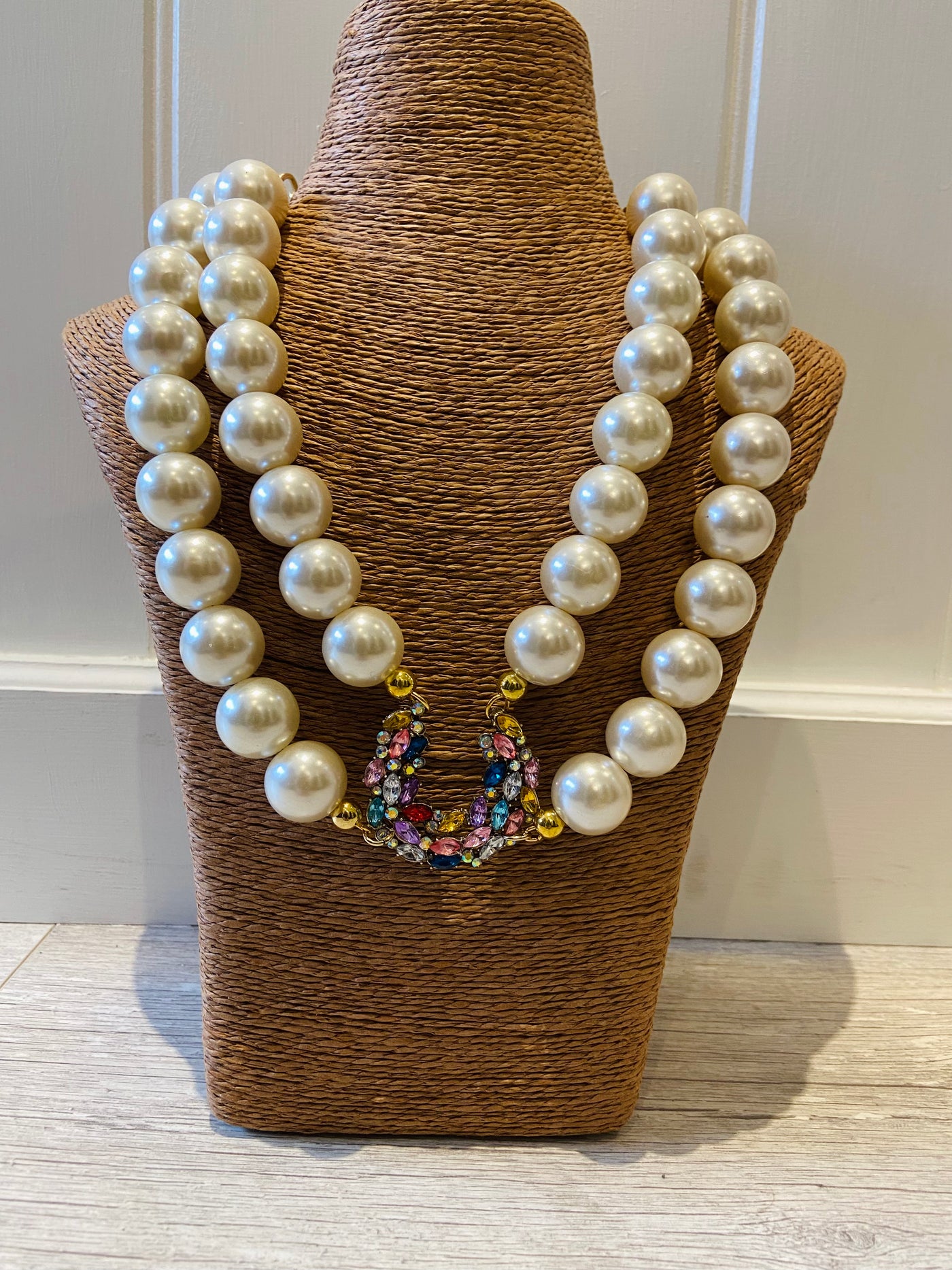 Double row Pearl necklace