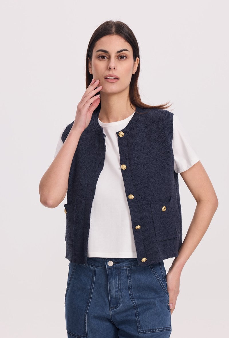 Navy gilet