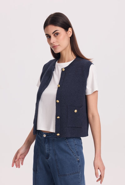 Navy gilet