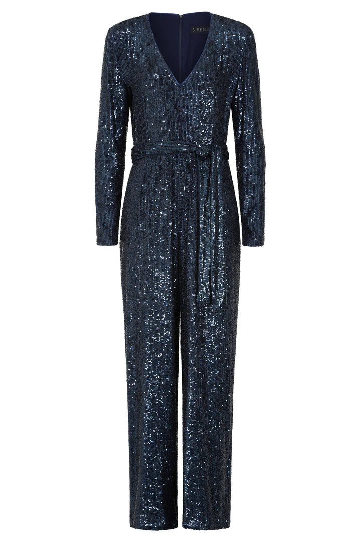 New York jumpsuit in navy sequins