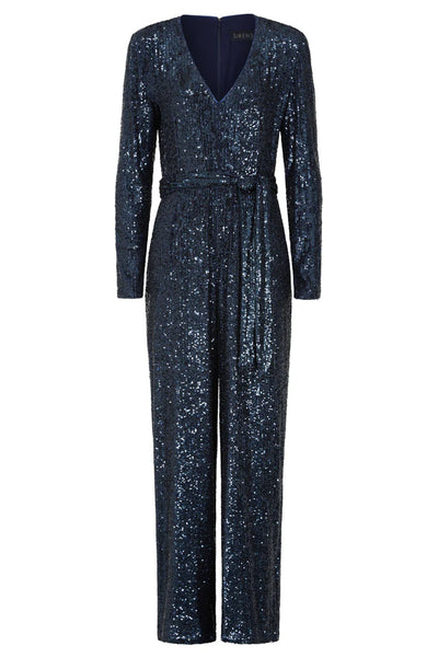 New York jumpsuit in navy sequins