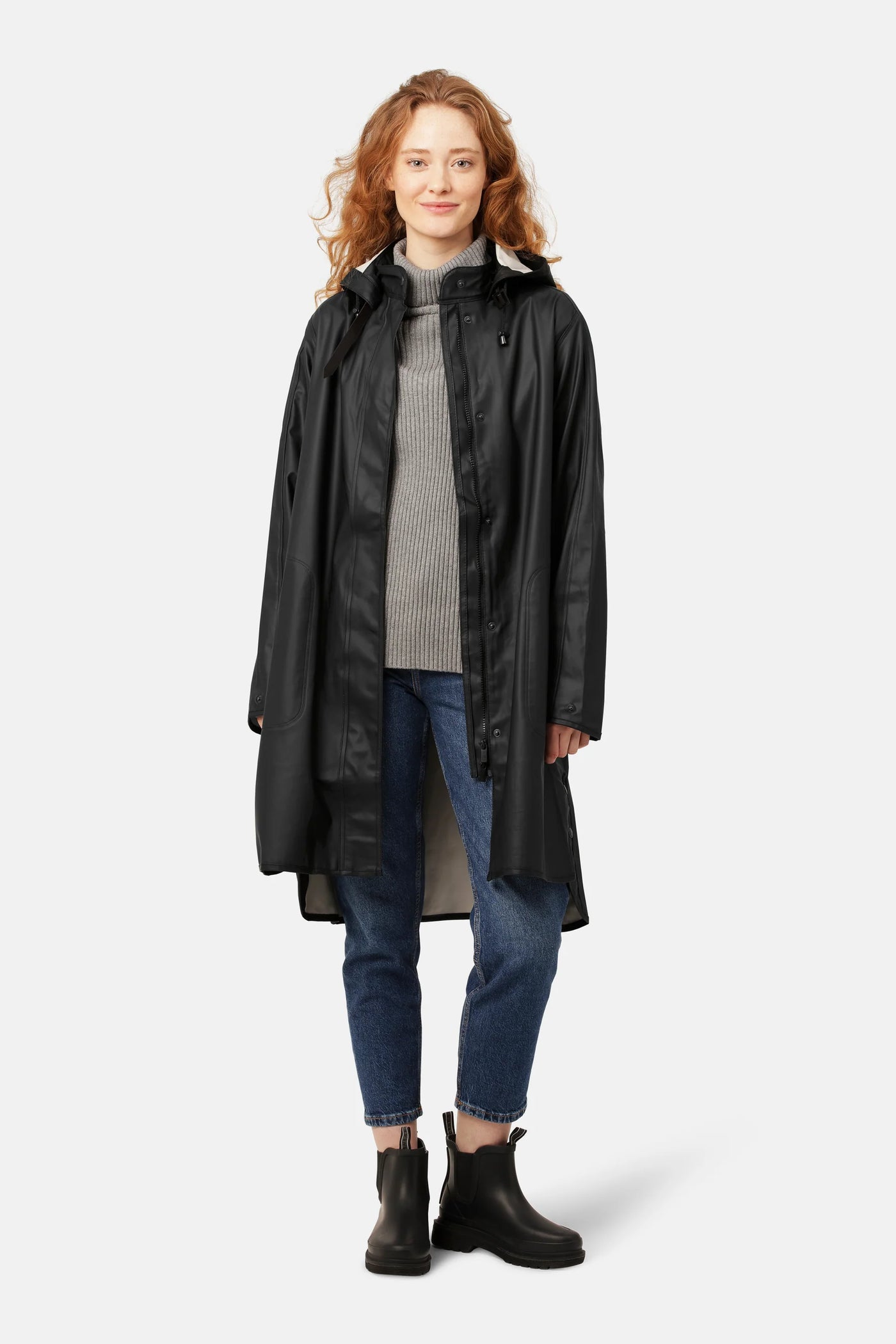 Ilse Jacobsen rain mac in classic black