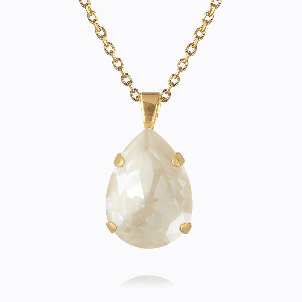 Classic drop necklace gold linen ignite