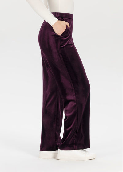 Blackberry velvet trousers