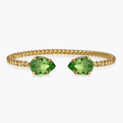 Mini drop bracelet gold peridot