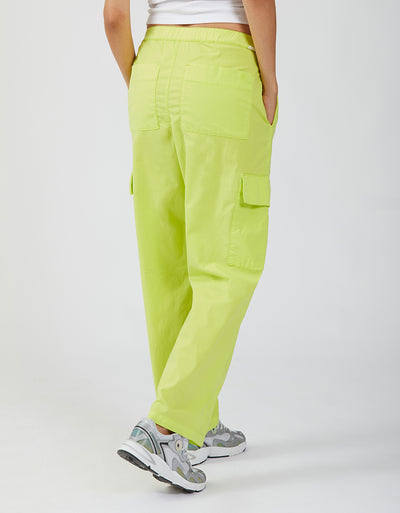 Acid green cargo pants