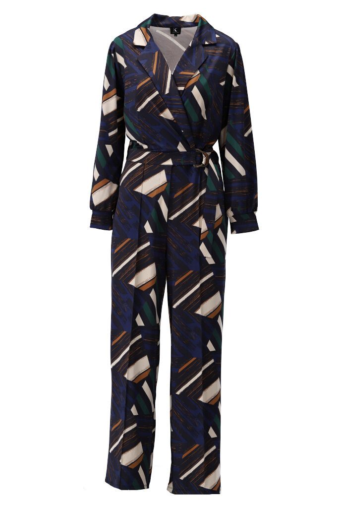 Cross over jumpsuit with long sleeve