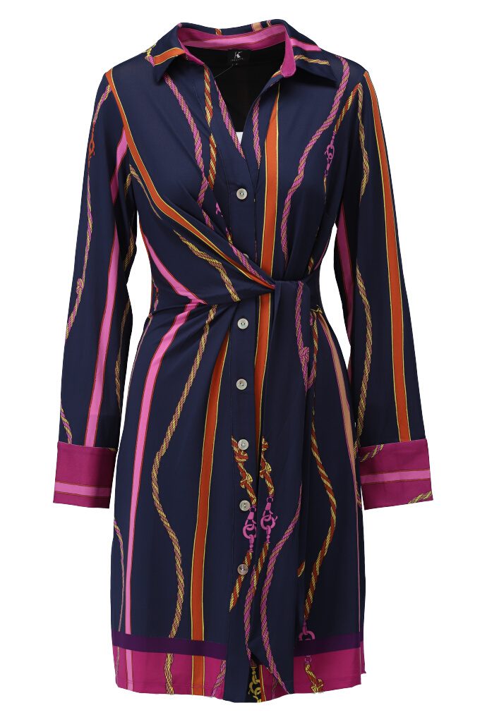 Shirt dress with side tie detail