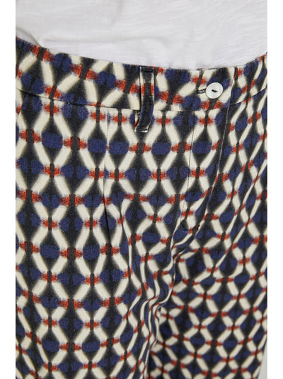 Calvi cigarette trousers in navy print