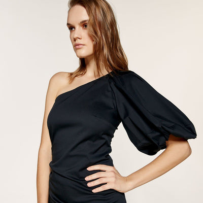 One shoulder structured dress