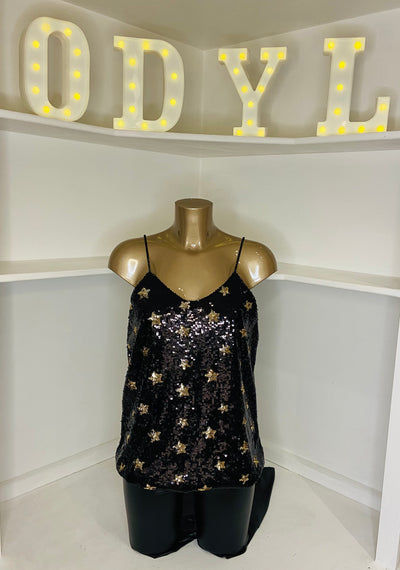 Sequin star camisole